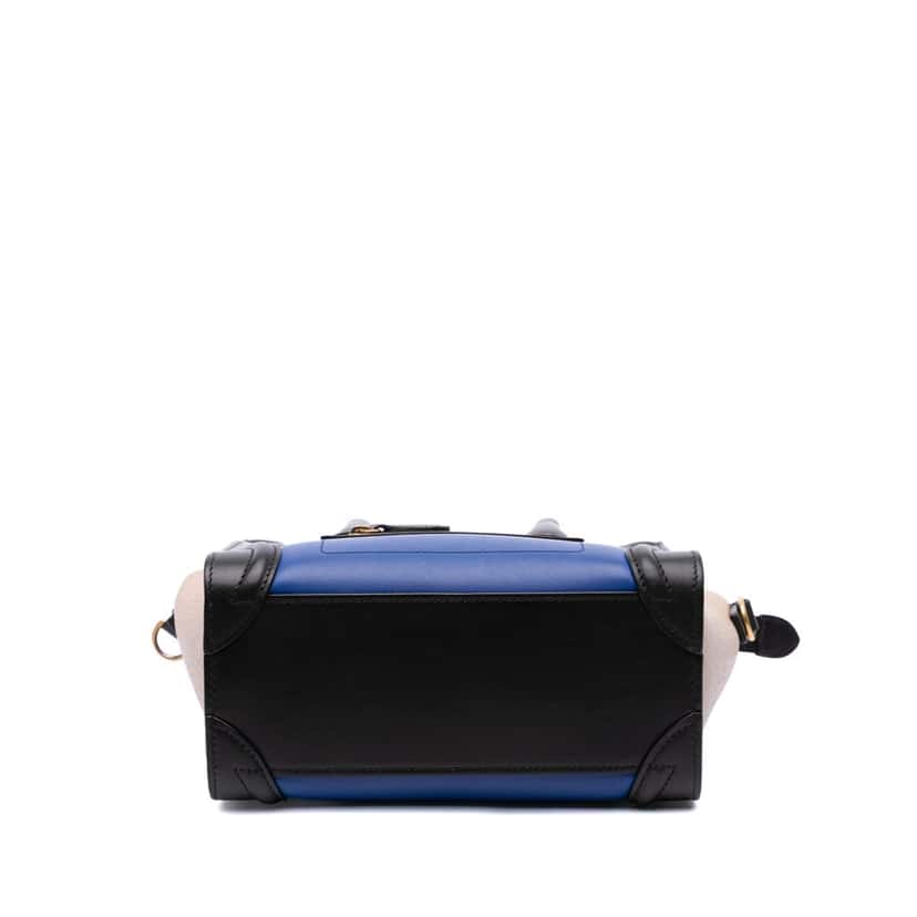Celine Nano Tricolor Leather Luggage Tote Blue Leather Good condition - Inside View