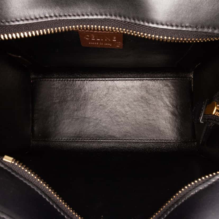Celine Nano Tricolor Leather Luggage Tote Blue Leather Good condition - Model View