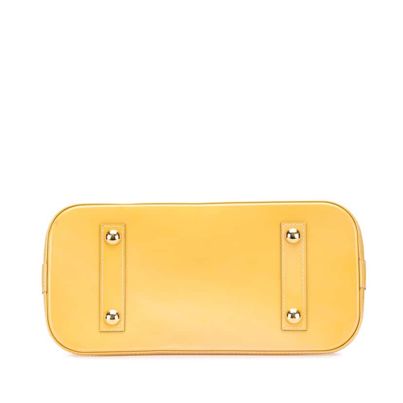 Louis Vuitton Monogram Vernis Alma PM Yellow Leather Good condition - Inside View