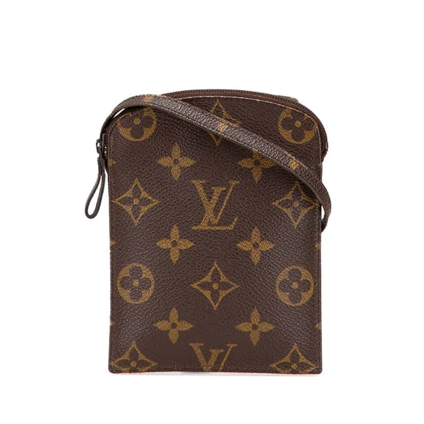 Louis Vuitton Monogram Pochette Secret Passport Holder Brown Canvas Good condition - Front View