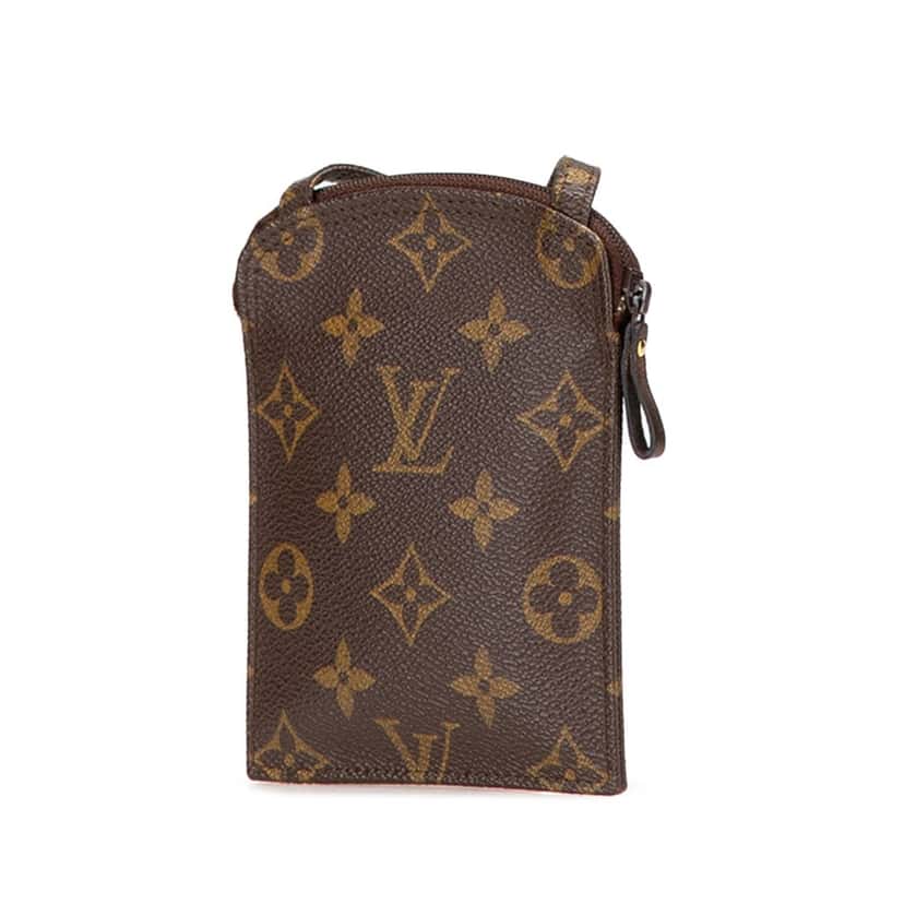 Louis Vuitton Monogram Pochette Secret Passport Holder Brown Canvas Good condition - Back View