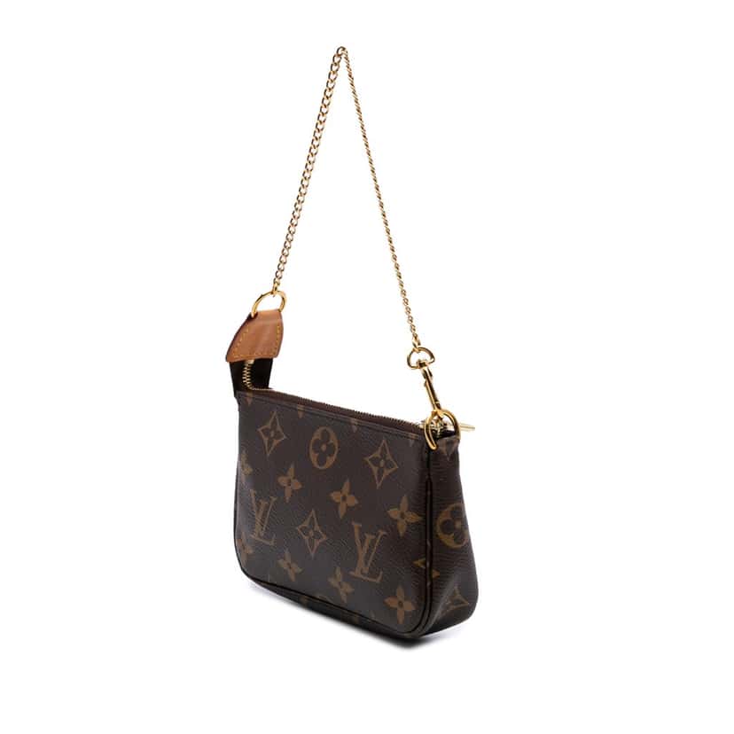 Louis Vuitton Monogram Mini Pochette Accessoires Brown Canvas Good condition - Back View
