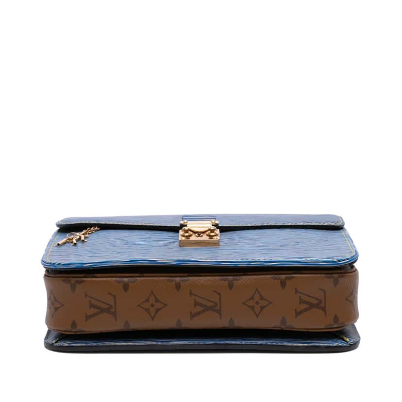 Louis Vuitton Epi Denim Pochette Metis Blue Leather Good condition - Inside View