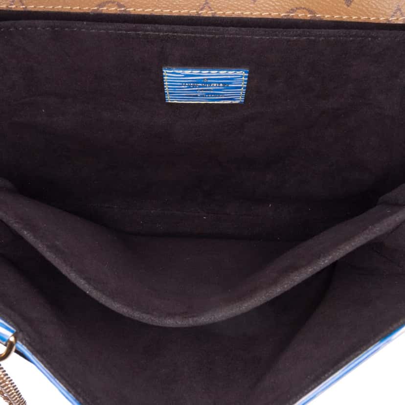 Louis Vuitton Epi Denim Pochette Metis Blue Leather Good condition - Model View
