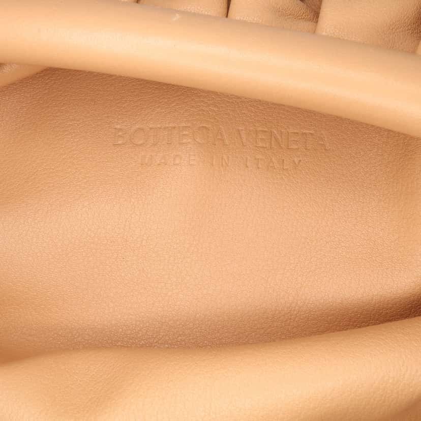 Bottega Veneta Teen Lambskin Pouch Brown Leather Good condition - Box View