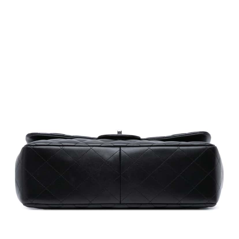 Chanel Jumbo Classic Lambskin Double Flap Black Leather Good condition - Inside View