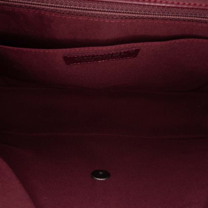 Chanel Paris-Salzburg Jumbo Bicolor Quilted Lambskin Tyrolean Flap Red Leather Good condition - Model View