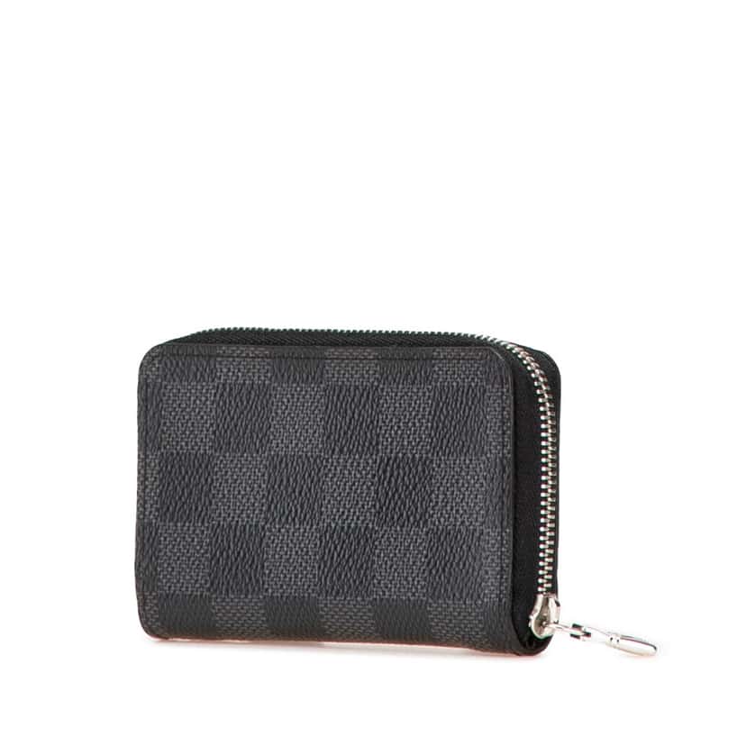 Louis Vuitton Damier Graphite Zippy Coin Pouch Black Canvas Good condition - Back View