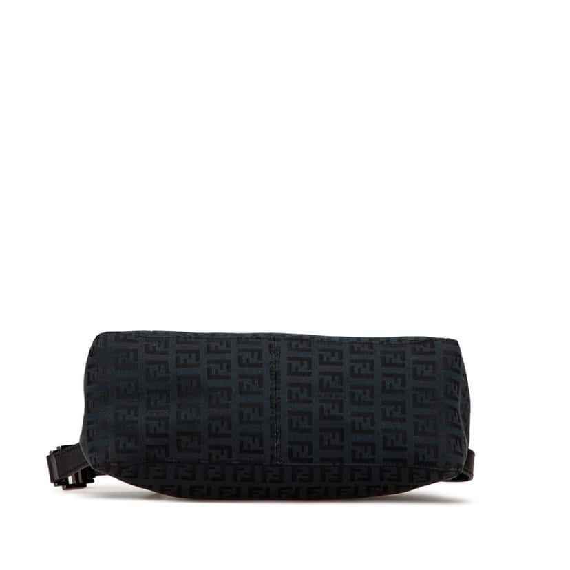 Fendi Zucchino Canvas Shoulder Bag Black Canvas Fair condition - Inside View