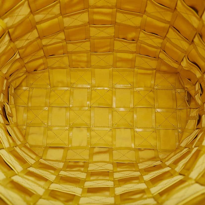 Bottega Veneta Maxi Nappa Intrecciato Cassette Tote Yellow Leather Good condition - Box View