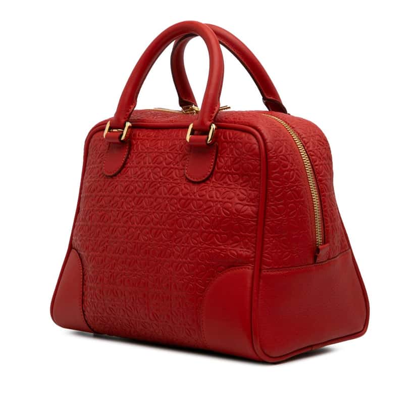 Loewe Anagram Embossed Leather Amazona 75 Red Leather Good condition - Back View
