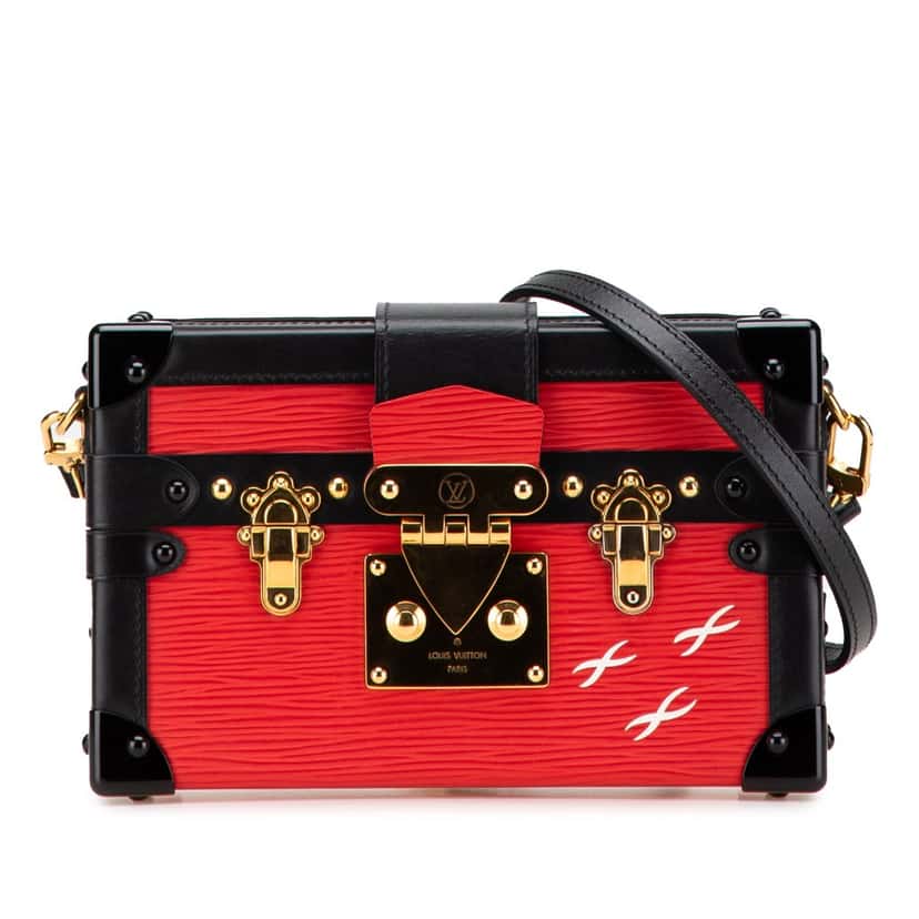 Louis Vuitton Epi Petit Malle Red Leather Good condition - Front View