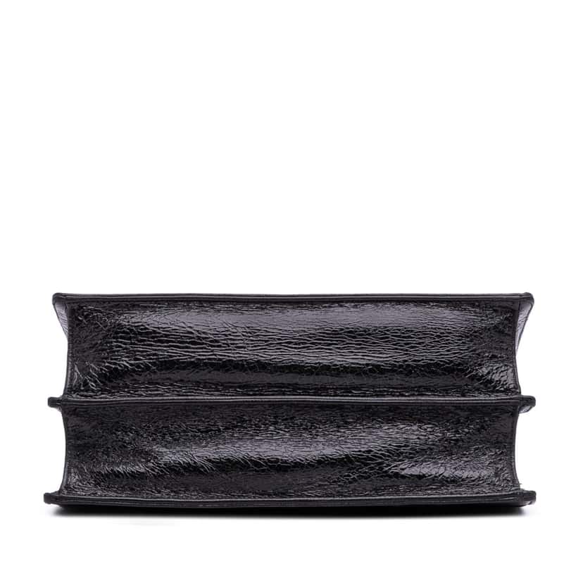 Dior Large Crackled Deerskin Diorama Satchel Black Leather Good condition - Inside View