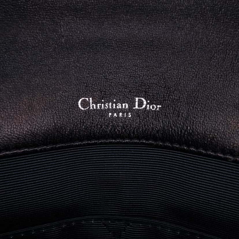 Dior Large Crackled Deerskin Diorama Satchel Black Leather Good condition - Box View