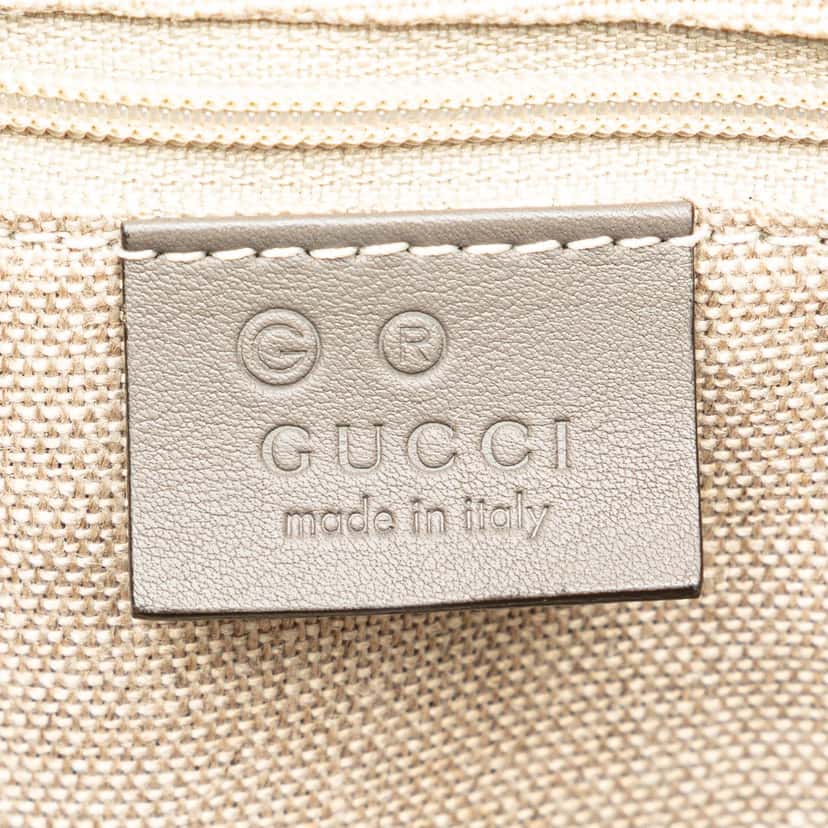 Gucci Small Microguccissima Joy Satchel Grey Leather Good condition - Box View