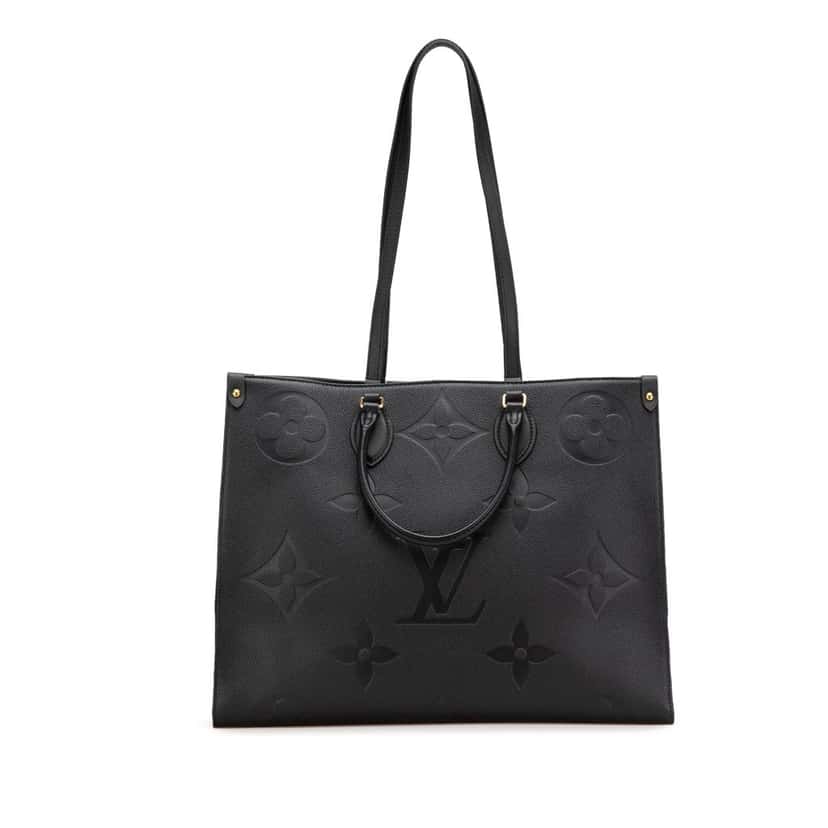 Louis Vuitton Monogram Empreinte Onthego GM Black Leather Good condition - Front View