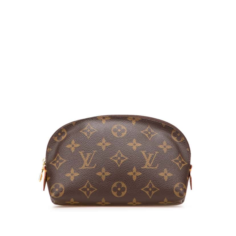 Louis Vuitton Monogram Cosmetic Pouch PM Brown Canvas Good condition - Front View