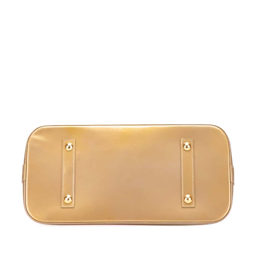 Louis Vuitton Monogram Vernis Alma GM Gold Leather Good condition - Inside View
