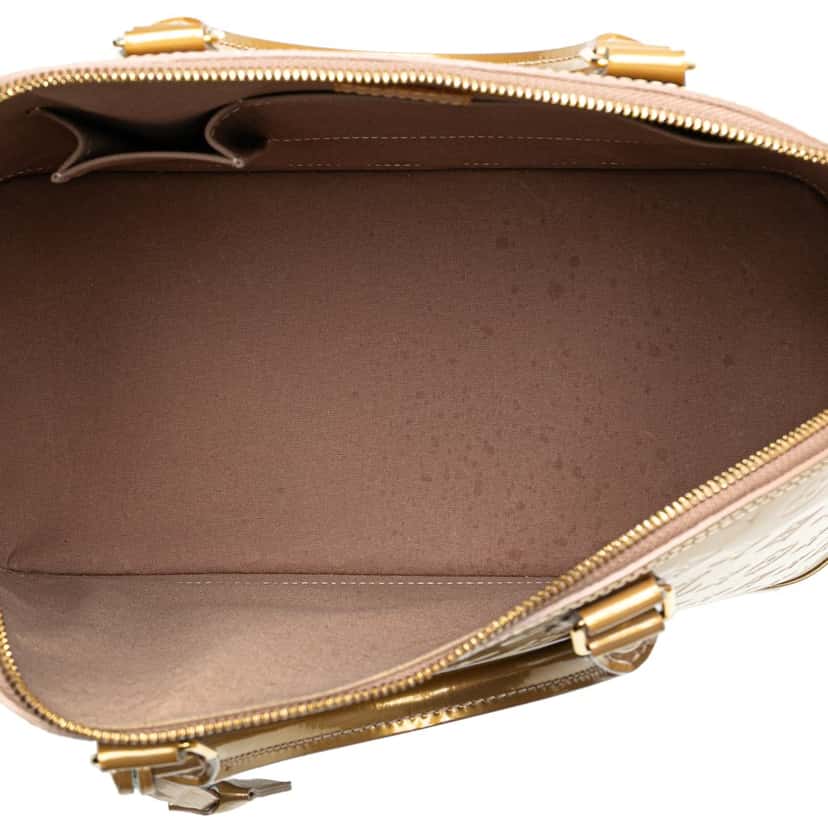 Louis Vuitton Monogram Vernis Alma GM Gold Leather Good condition - Model View