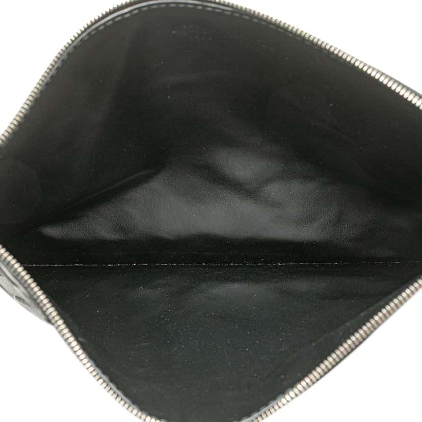 Bottega Veneta Nappa Graphic Clutch Black Leather Good condition - Model View