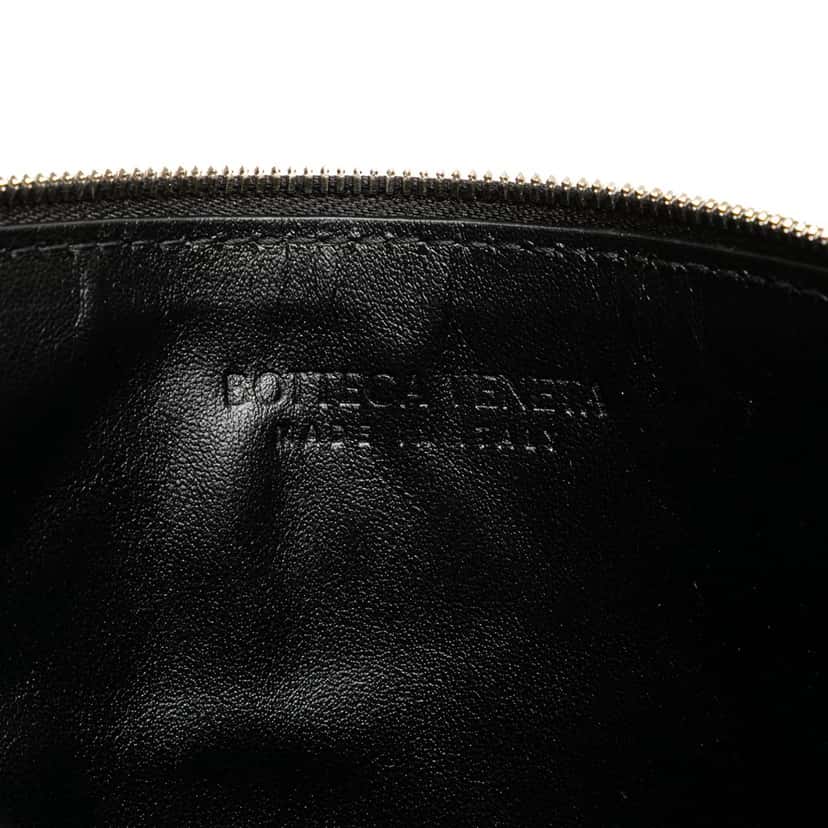 Bottega Veneta Nappa Graphic Clutch Black Leather Good condition - Box View