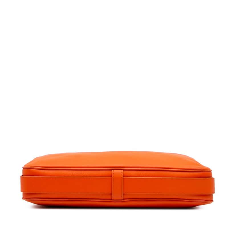Celine Medium Supple Grained Calfskin Romy Shoulder Bag Orange Leather Good condition - Inside View