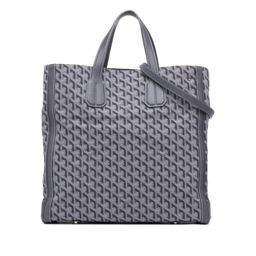 Goyard Goyardine Voltaire Grey Canvas Good condition - Front View