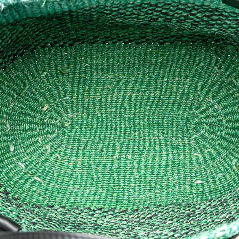 Loewe Paula's Ibiza Lizard Embroidered Raffia Tote Green Good condition - Model View