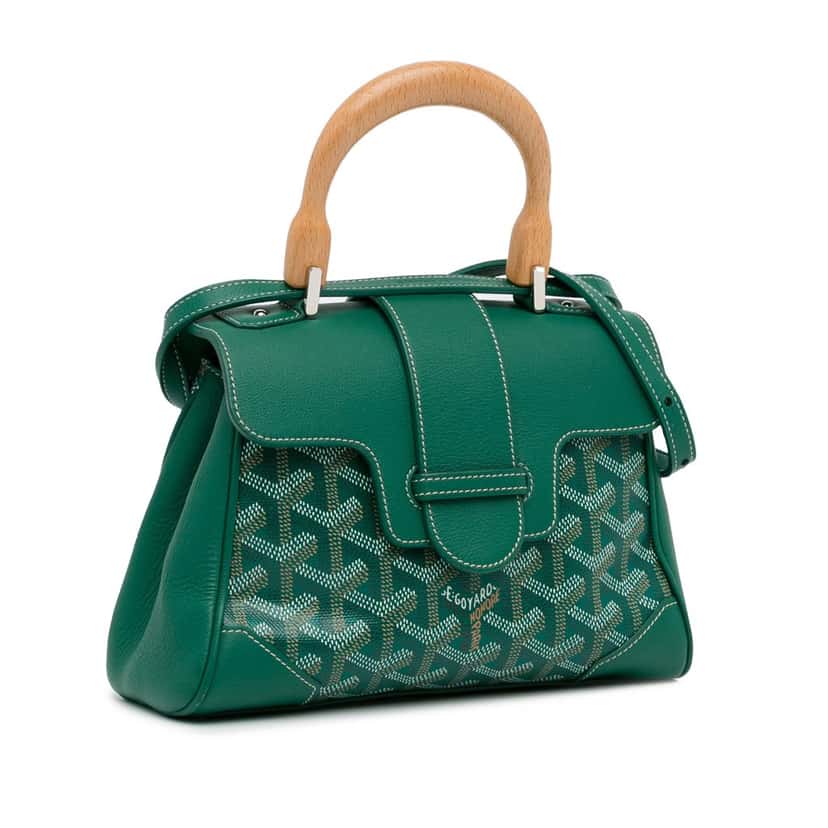 Goyard Mini Goyardine Saigon Souple Green Canvas Good condition - Back View