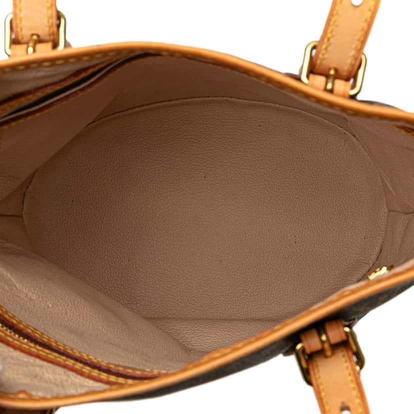 Louis Vuitton Monogram Petit Bucket Brown Canvas Fair condition - Model View