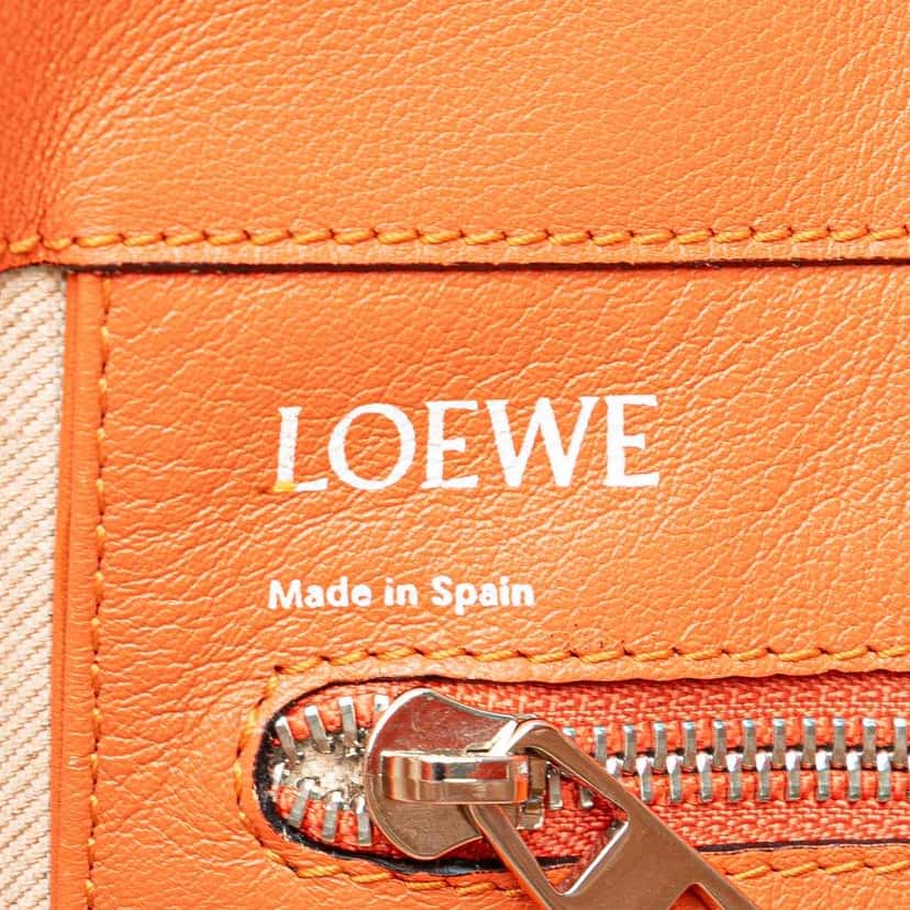 Loewe Anagram Leather East West Tote Orange Leather Good condition - Box View