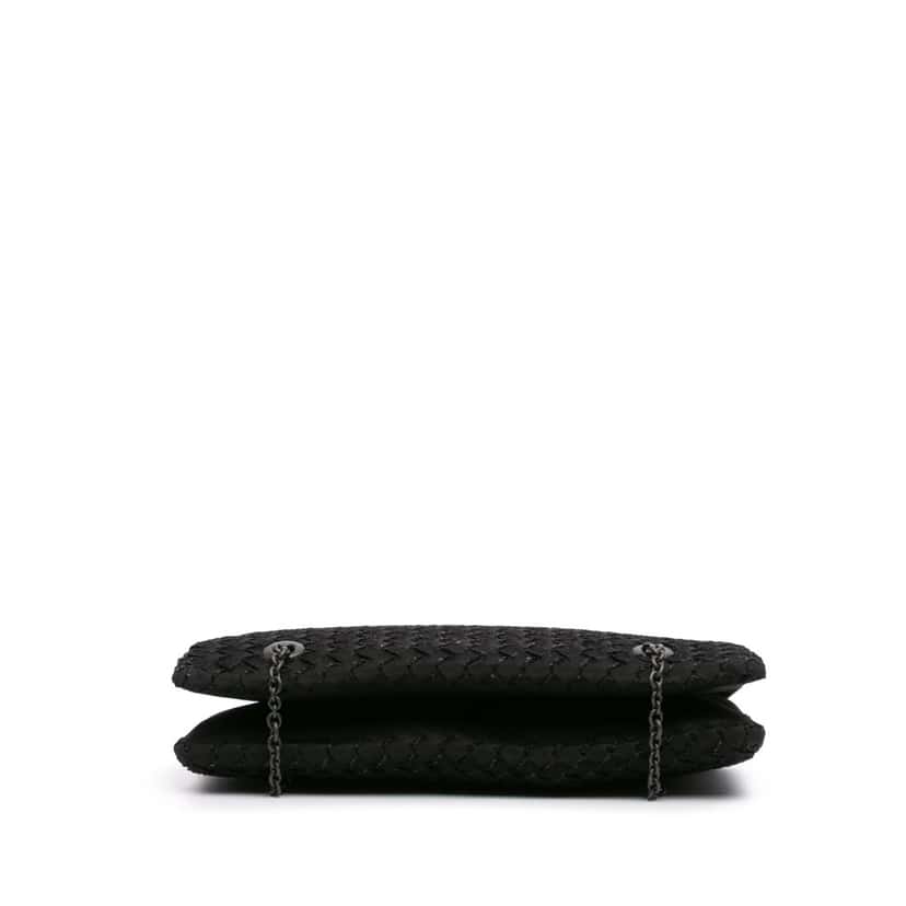 Bottega Veneta Grosgrain Intrecciato Duo Shoulder Bag Black Good condition - Inside View