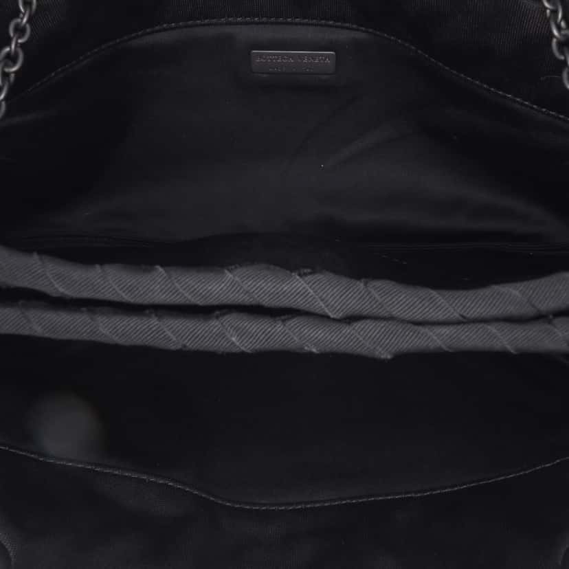 Bottega Veneta Grosgrain Intrecciato Duo Shoulder Bag Black Good condition - Model View