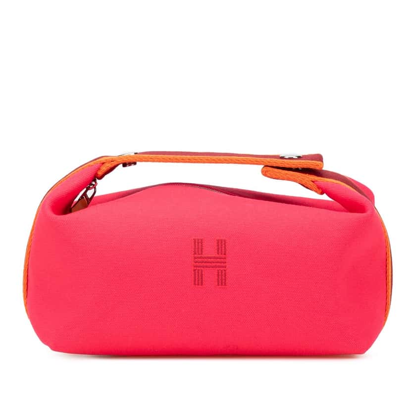 Hermès Small Canvas Bride A Brac Pink Canvas Good condition - Front View