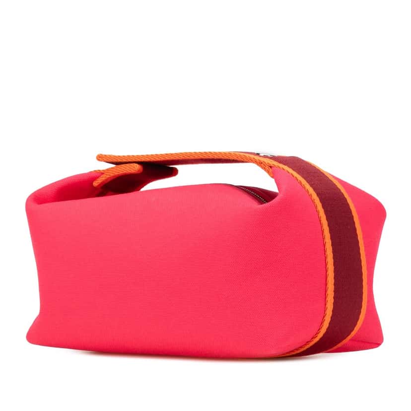 Hermès Small Canvas Bride A Brac Pink Canvas Good condition - Back View