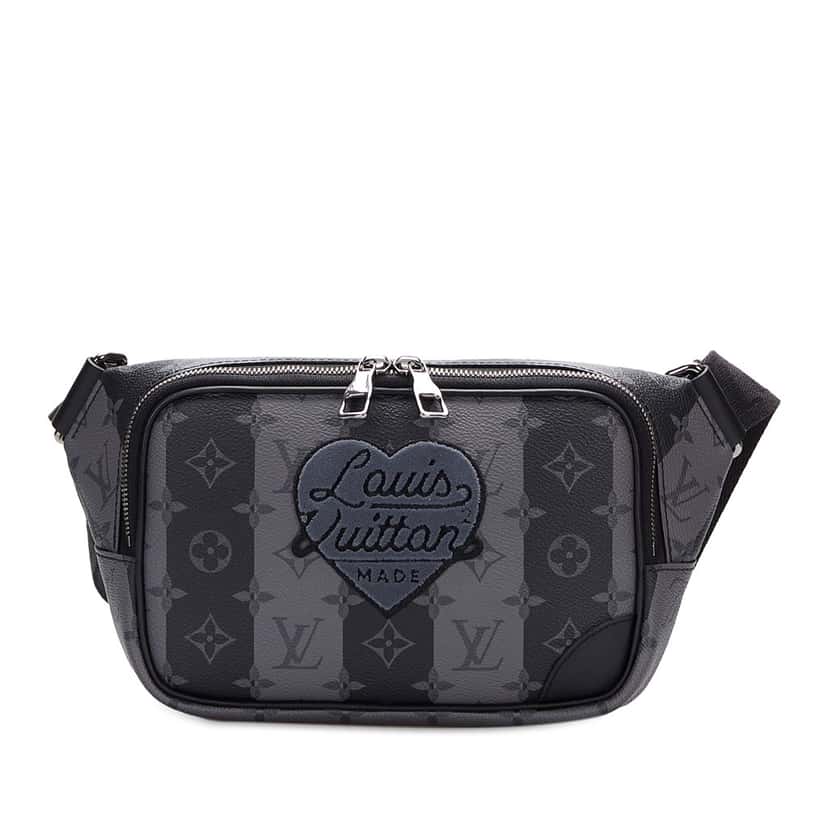 Louis Vuitton Monogram Eclipse Stripes Modular Sling Bag Black Canvas Good condition - Front View