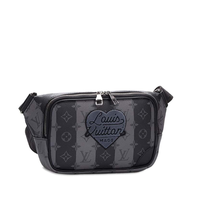 Louis Vuitton Monogram Eclipse Stripes Modular Sling Bag Black Canvas Good condition - Back View