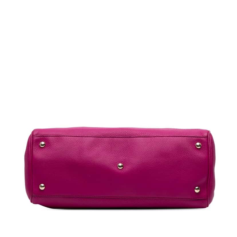 Gucci Medium Calfskin Bamboo Shopper Satchel Pink Leather Good condition - Inside View