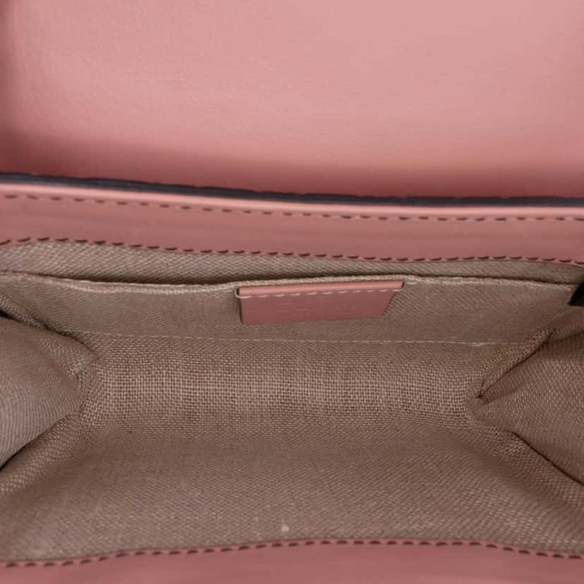 Gucci Mini Microguccissima Emily Crossbody Pink Leather Good condition - Model View