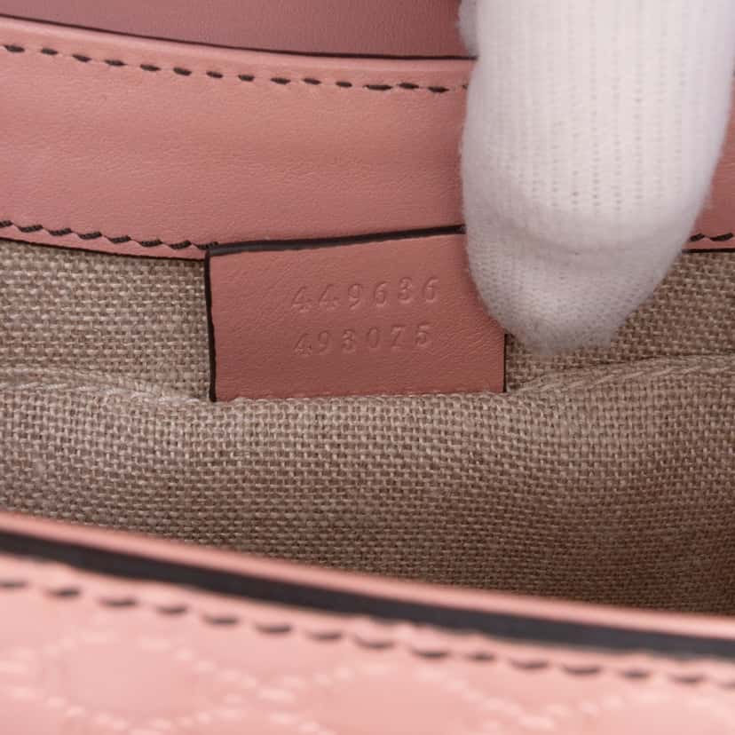 Gucci Mini Microguccissima Emily Crossbody Pink Leather Good condition - Box View