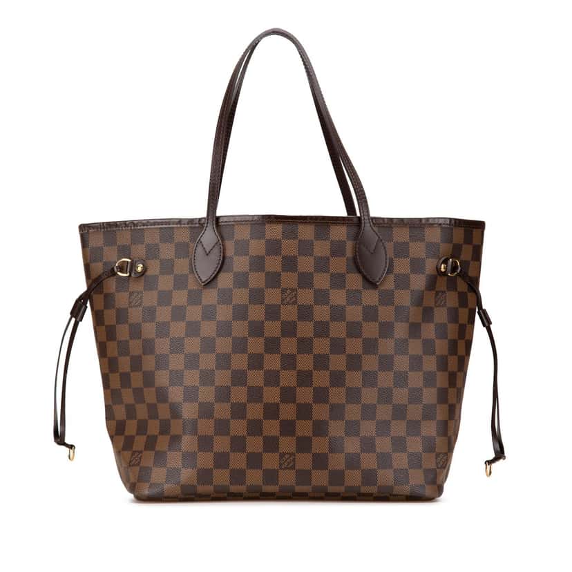 Louis Vuitton Damier Ebene Neverfull MM Brown Canvas Good condition - Front View