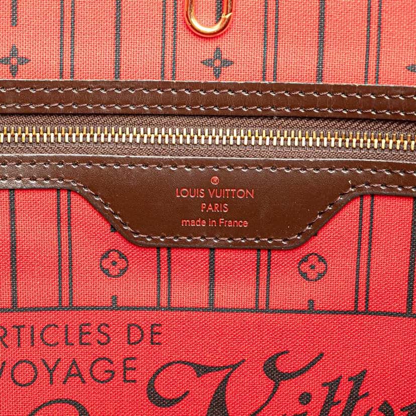 Louis Vuitton Damier Ebene Neverfull MM Brown Canvas Good condition - Box View