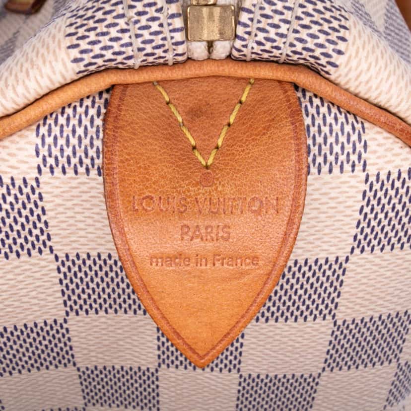 Louis Vuitton Damier Azur Speedy 30 White Canvas Good condition - Box View
