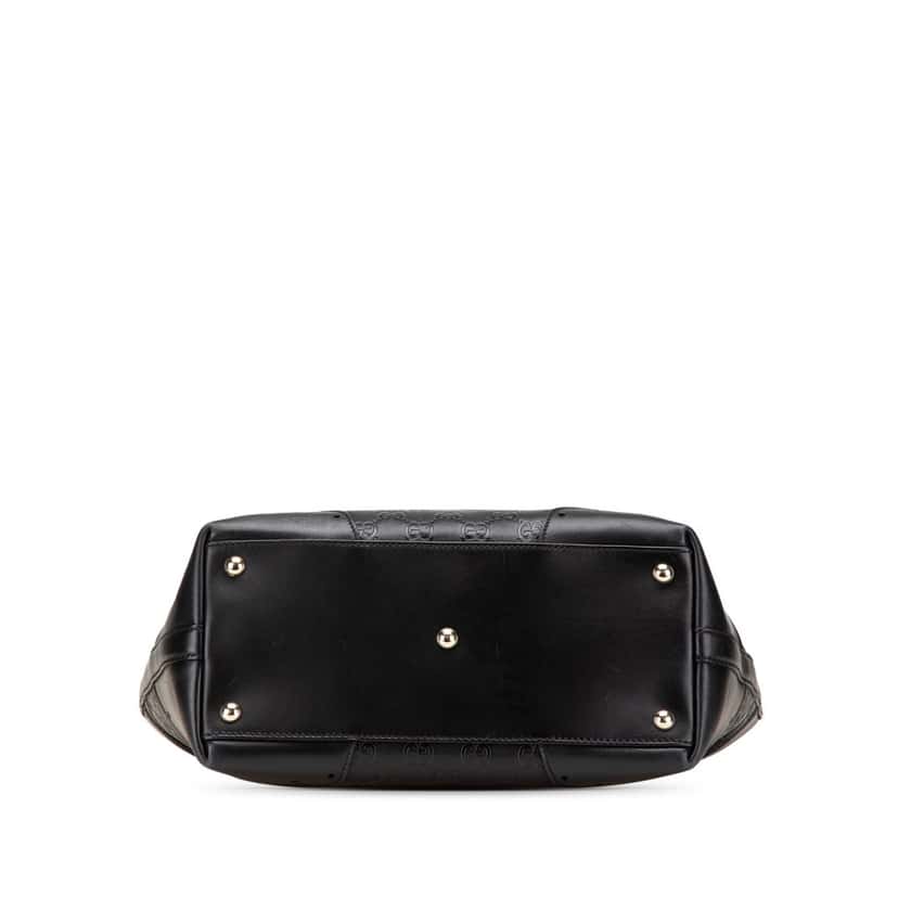 Gucci Small Guccissima Punch Tote Black Leather Good condition - Inside View