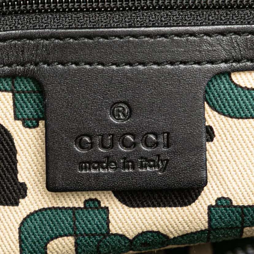 Gucci Small Guccissima Punch Tote Black Leather Good condition - Box View
