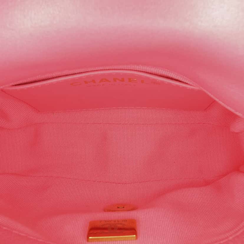 Chanel Mini Quilted Lambskin Funky Town Flap Pink Leather Very good condition - Model View