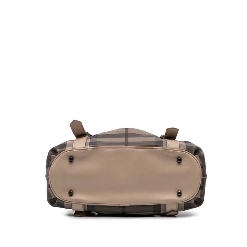 Burberry Smoke Check Coated Canvas Northfield Satchel Brown Canvas Good condition - Inside View