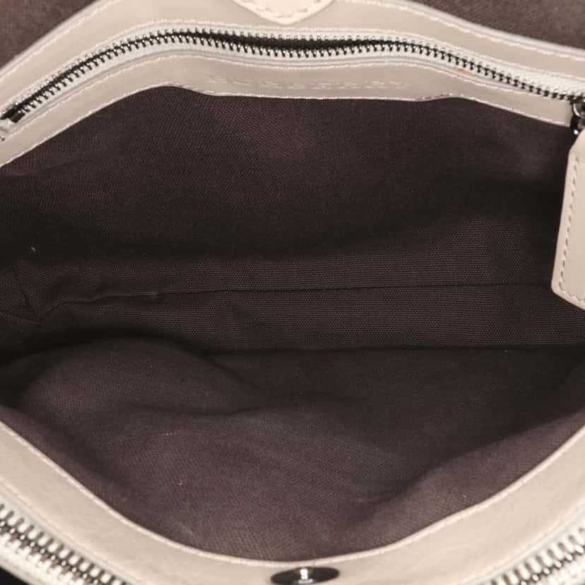 Burberry Smoke Check Coated Canvas Northfield Satchel Brown Canvas Good condition - Box View