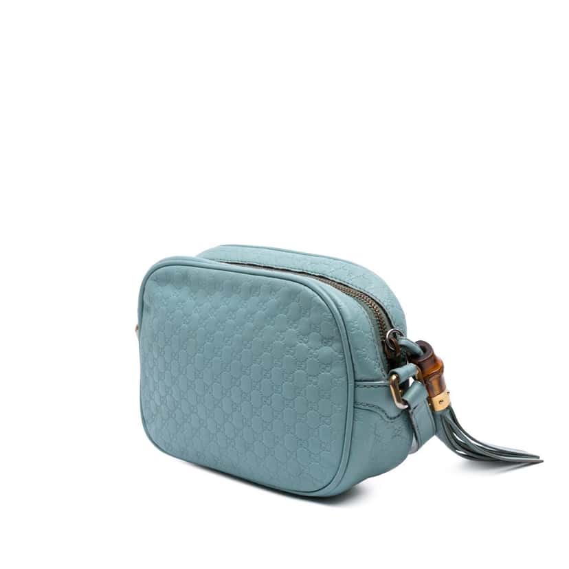 Gucci Microguccissima Sunshine Disco Camera Bag Blue Leather Good condition - Back View