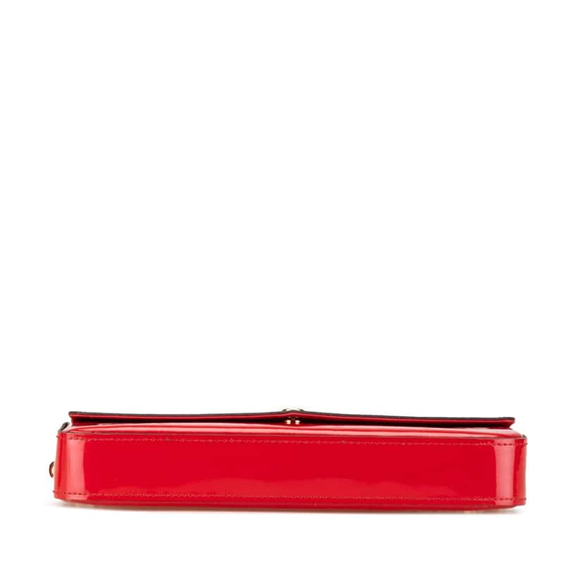 Louis Vuitton Monogram Vernis Pochette Felicie Red Leather Good condition - Inside View